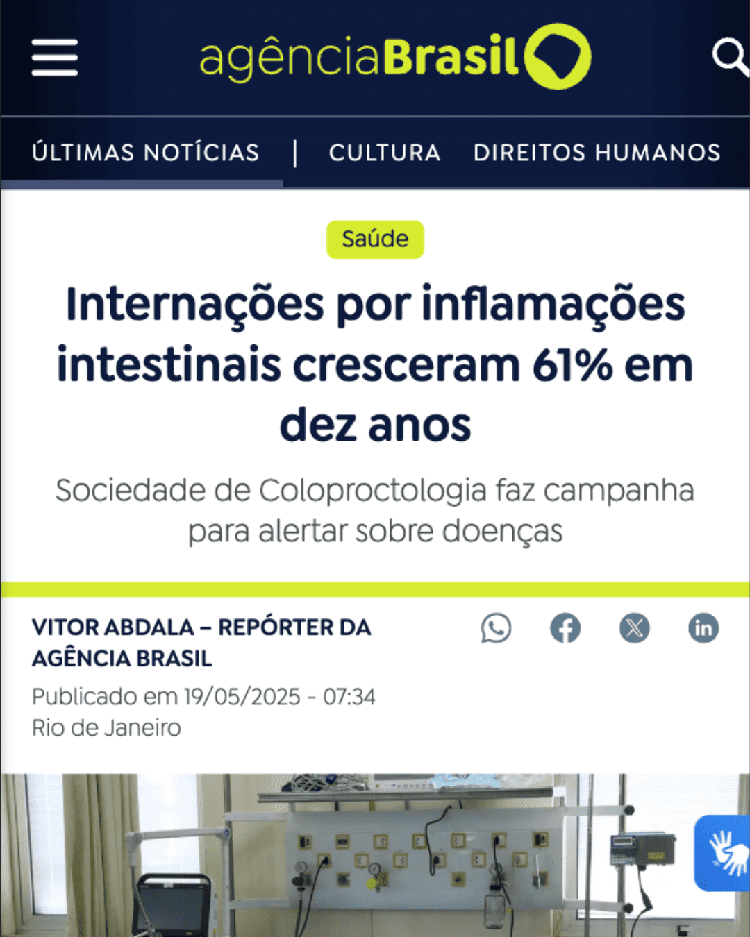 Mídia sobre saúde intestinal