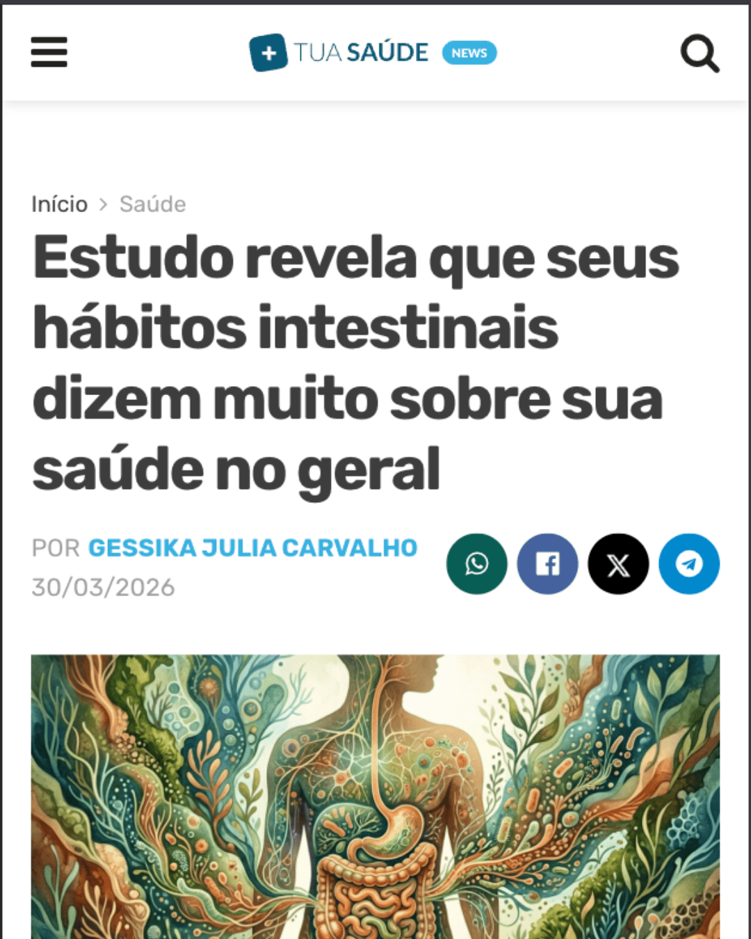 Mídia sobre saúde intestinal