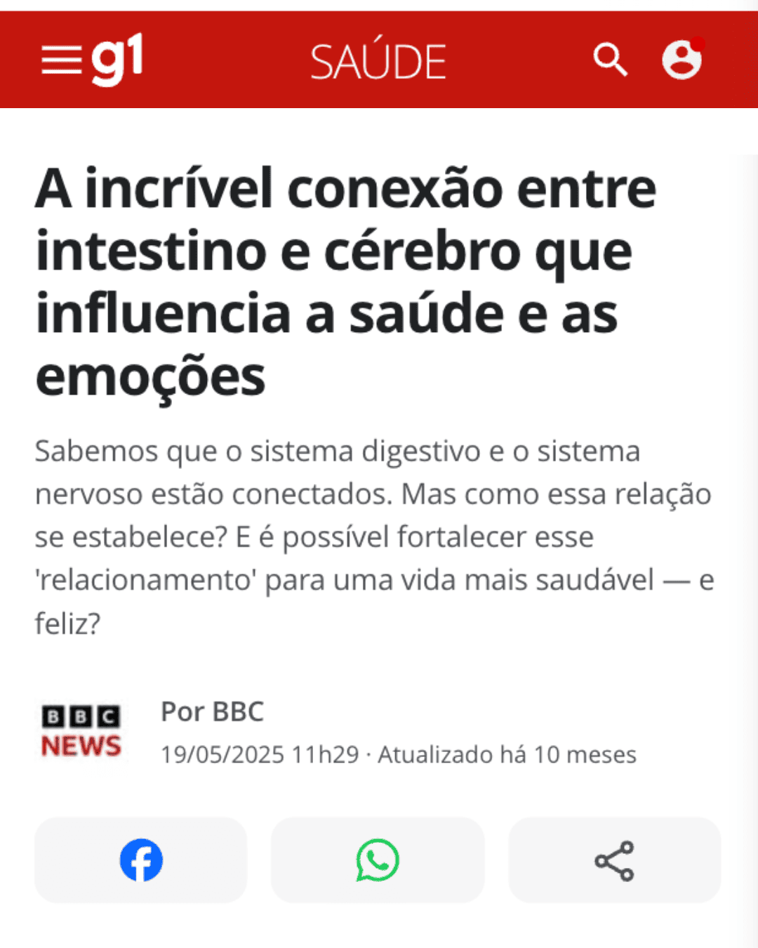 Mídia sobre saúde intestinal